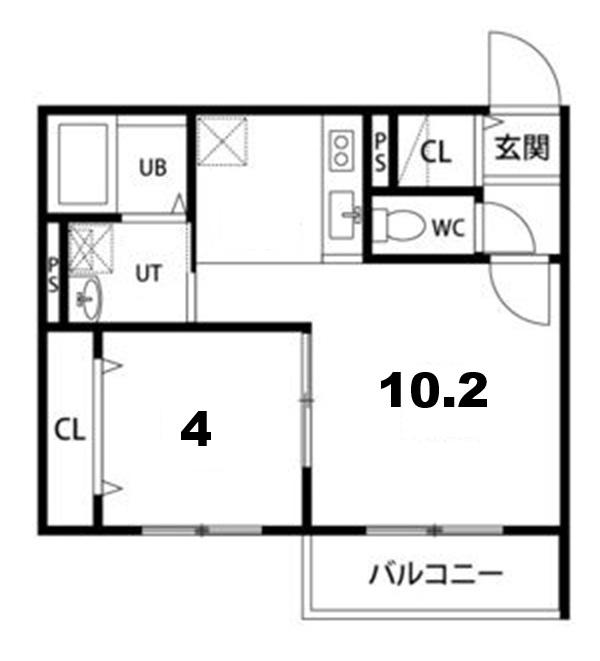 フェーラシュヴァル千歳(1LDK/3階)の間取り写真