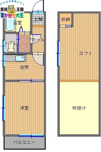 シティビュー住吉弐番館(1K/1階)の間取り写真