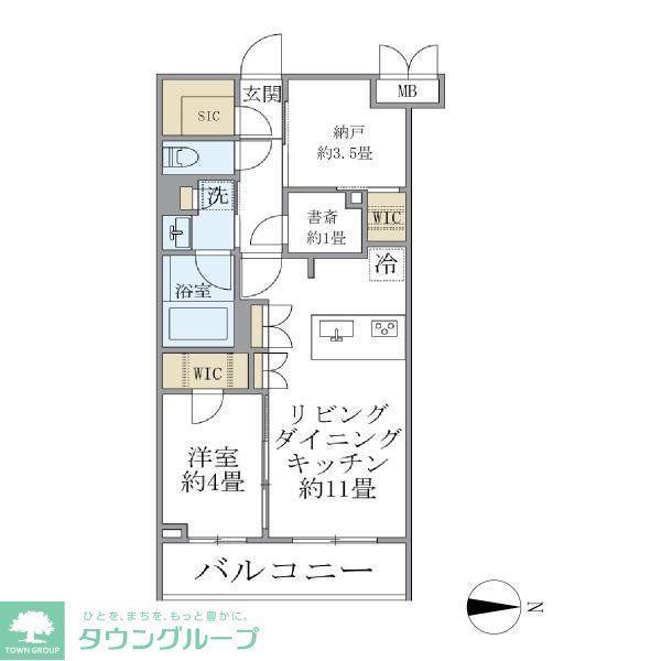 LA PERLA JIYUGAOKAII(1SLDK/1階)の間取り写真