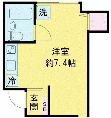 FLレジデンス早稲学府I(ワンルーム/1階)の間取り写真