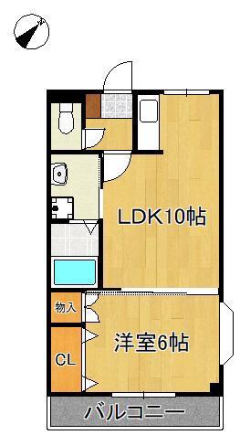 ローズ・フェアリーII(1LDK/5階)の間取り写真