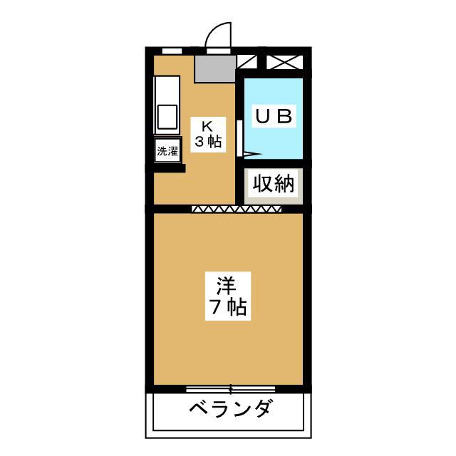 サンハイツ(1K/3階)の間取り写真