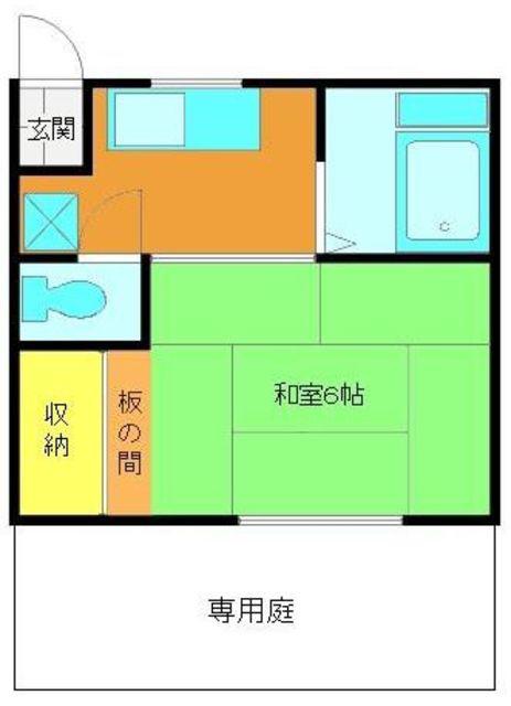 ハイツ小野(1K/1階)の間取り写真