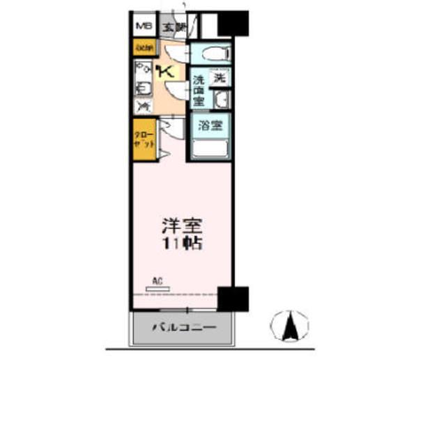 アイケー扇町(1K/6階)の間取り写真