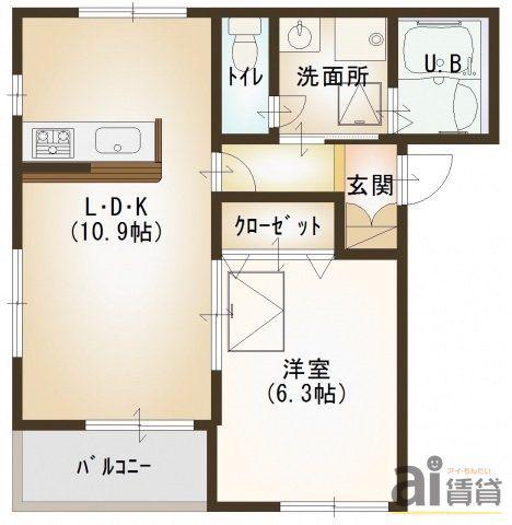 ルネス アヴニール(1LDK/3階)の間取り写真