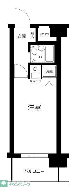 ヴェラハイツ鶴見(ワンルーム/9階)の間取り写真