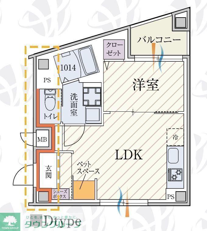 BCASA田園調布(1LDK/3階)の間取り写真
