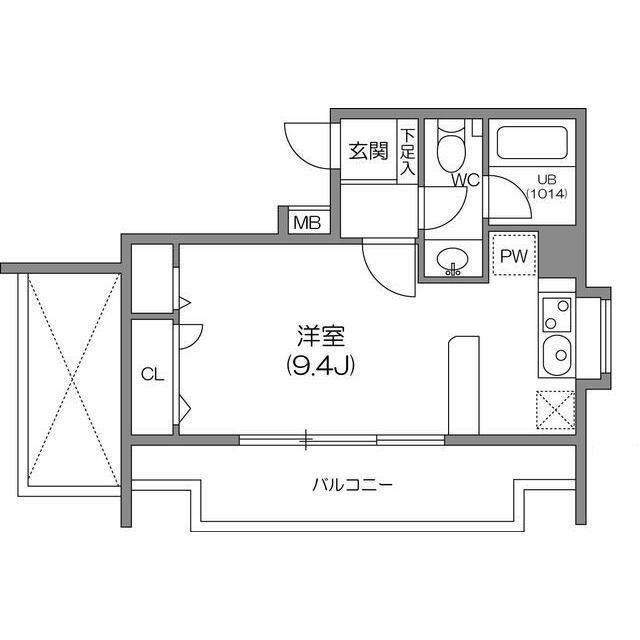 ルクレ森下レジデンス(ワンルーム/6階)の間取り写真