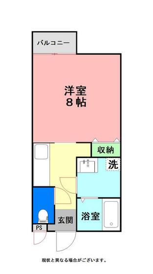 コーポ田園(1K/2階)の間取り写真