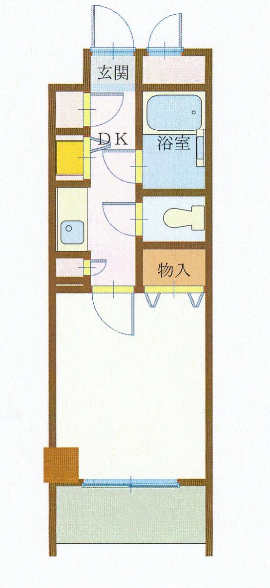 RX相生(1K/4階)の間取り写真