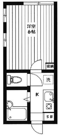 SE-K-RYU(1K/1階)の間取り写真