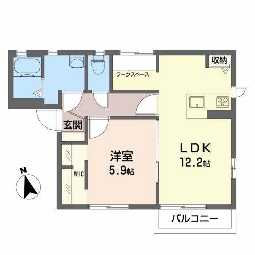 アネックス(1LDK/1階)の間取り写真