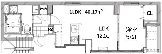 R79番館 大手町(1LDK/5階)の間取り写真