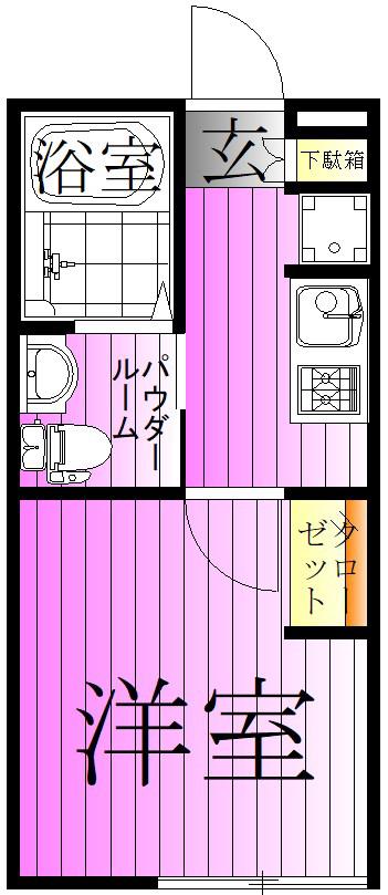 アステロイ綾瀬(1K/2階)の間取り写真