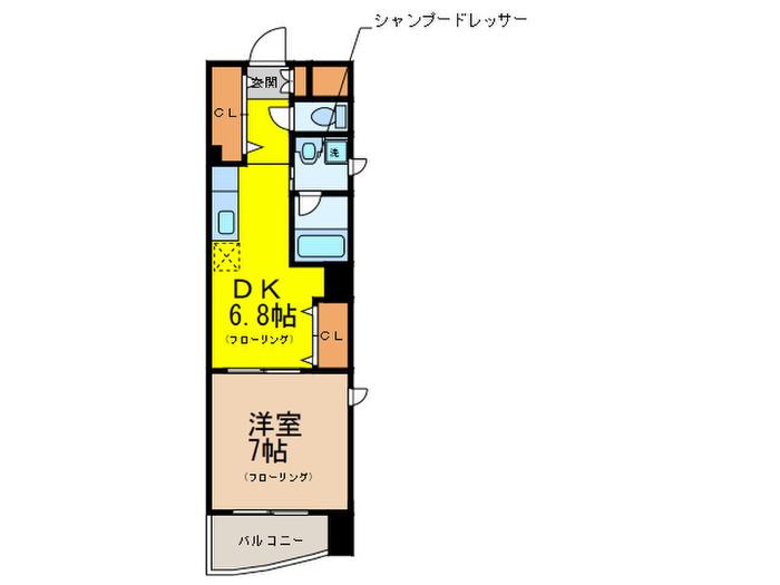 HIRO1BLD(1DK/5階)の間取り写真