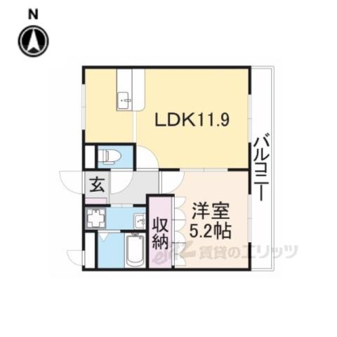 コンフォールレジデンス(1LDK/2階)の間取り写真