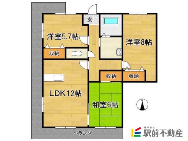 KS2002(3LDK/4階)の間取り写真