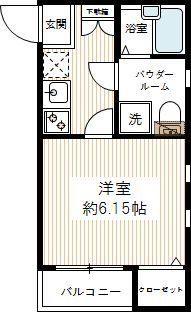 ヴェルト高円寺(1K/3階)の間取り写真