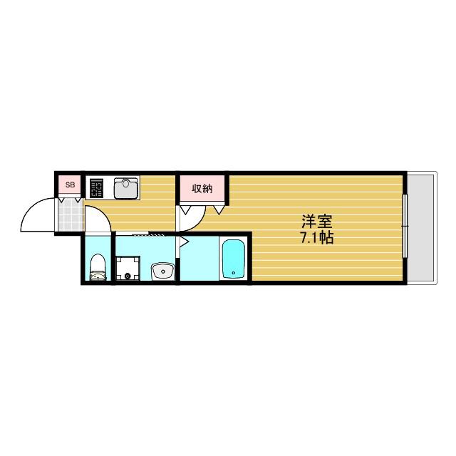 AILE上新庄(1K/1階)の間取り写真