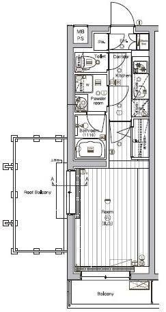  PREMIUM CUBE G 三軒茶屋(1K/3階)の間取り写真