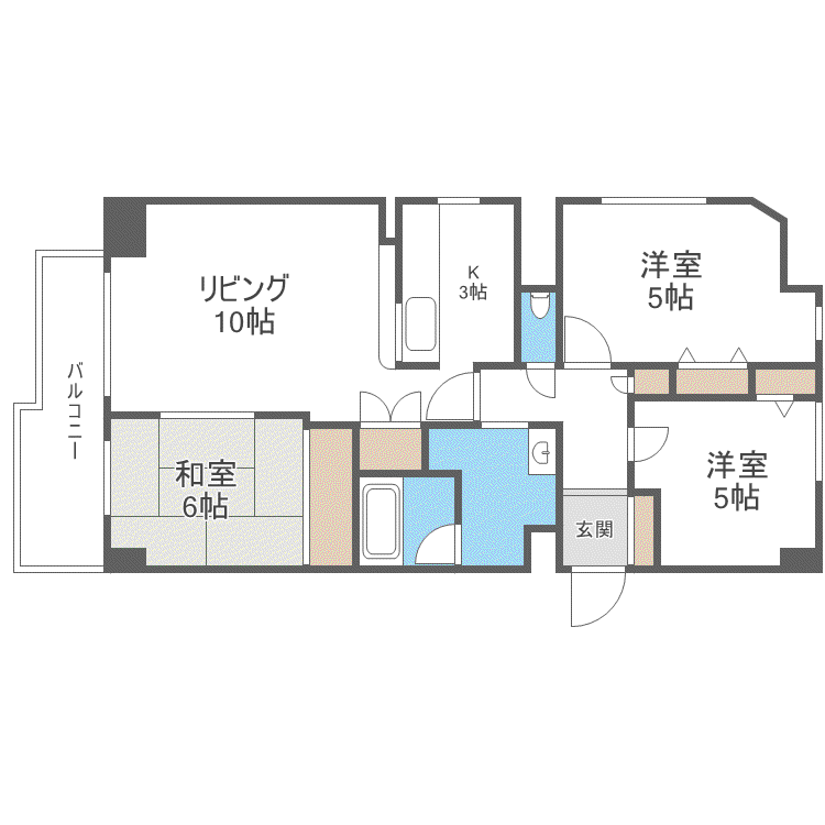  プレステージI (3LDK/3階)の間取り写真