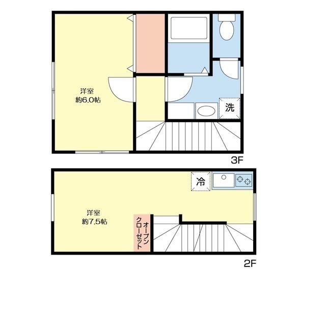 パルデンス三軒茶屋(1LDK/2階)の間取り写真
