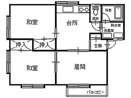 セジュール下村(3DK/1階)の間取り写真