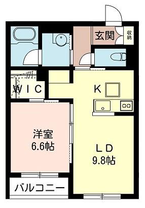 PLUME RESIDENCE 東日暮里(1LDK/1階)の間取り写真
