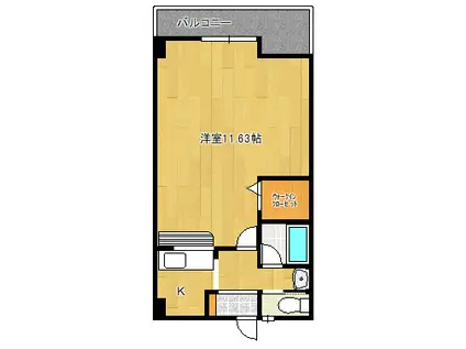 スズキビル歯大前(1K/4階)の間取り写真