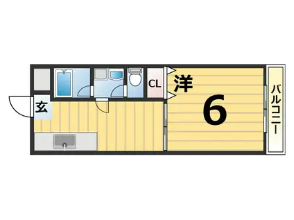 プレアール西神戸II(1K/2階)の間取り写真