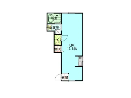 渚西2丁目ワンルーム(ワンルーム/1階)の間取り写真