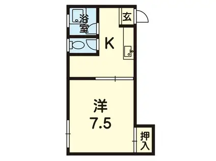 メゾンイソップ(1K/3階)の間取り写真