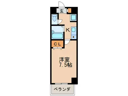 プロビデンス栄(1K/4階)の間取り写真