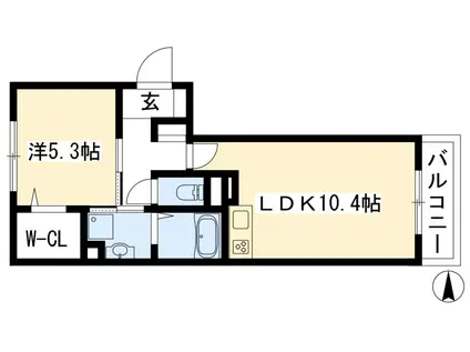 クレールシャトレ(1LDK/2階)の間取り写真