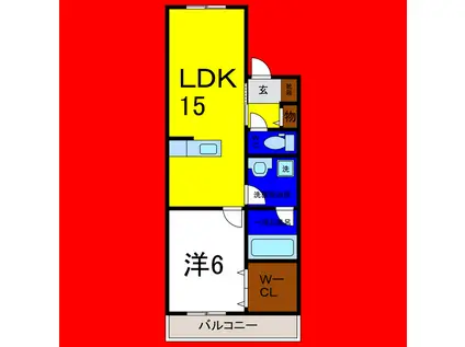 LIVESTYLEII(1LDK/1階)の間取り写真