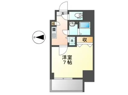 エスプレイス鶴舞ガーデンテラス(1K/7階)の間取り写真