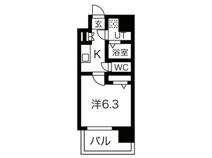 ファステート鶴舞駅前リヴェール(1K/4階)の間取り写真