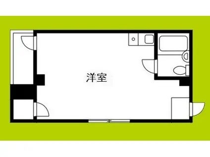 地下鉄今里筋線 関目成育駅 徒歩2分 4階建 築36年(ワンルーム/4階)の間取り写真