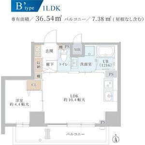 BROOKLYN SQUARE(1LDK/6階)の間取り写真