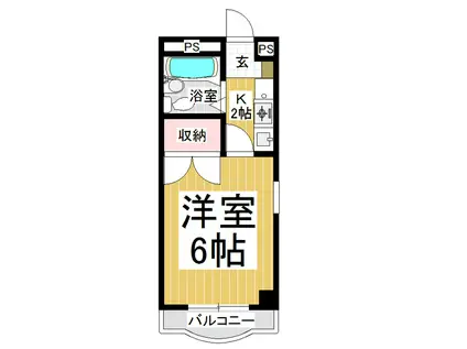 NPハイツ(1K/5階)の間取り写真