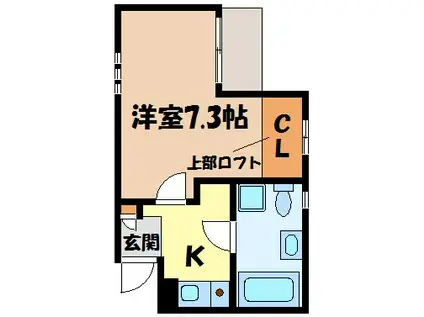 インフィニティ今池(1K/1階)の間取り写真