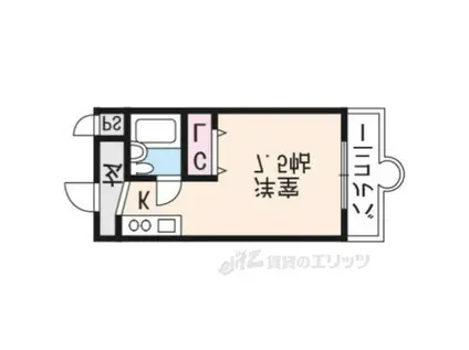 長岡プラザ(ワンルーム/3階)の間取り写真