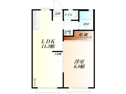 ファミーユヨシノ 防犯カメラ(1LDK/1階)の間取り写真