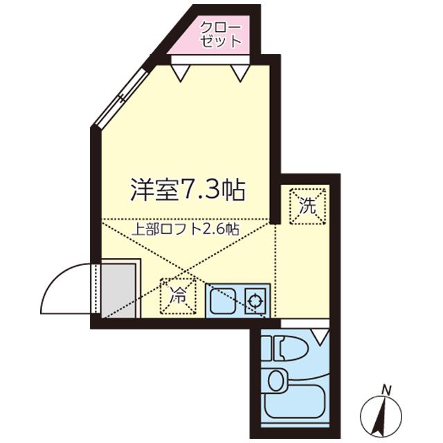 SK SPAZIO(ワンルーム/1階)の間取り写真
