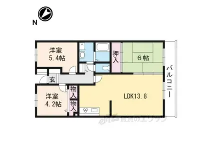 ラ・ジョリーメゾン(3LDK/3階)の間取り写真