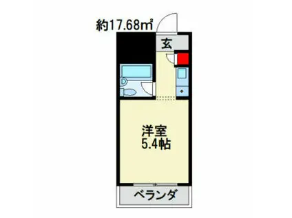 ドール堀田III(1K/6階)の間取り写真