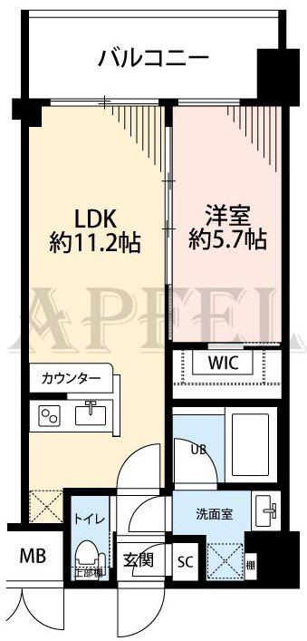 グランカーサ新大阪サウス(1LDK/4階)の間取り写真