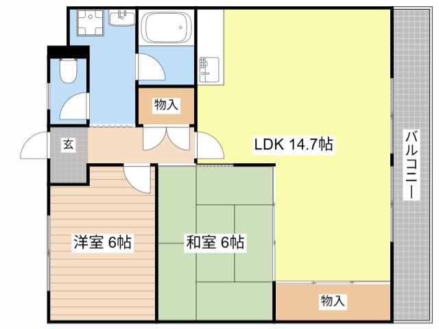 NASU8(2LDK/5階)の間取り写真