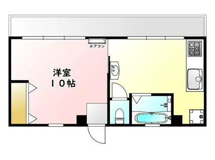 K2ヒルズ(1DK/2階)の間取り写真