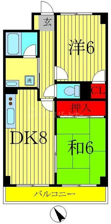 アルデール三郷 B棟 5階階 間取り